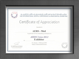 Certificate of Appreciation